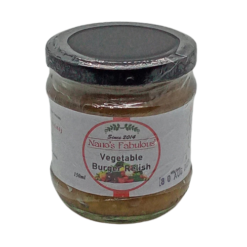 Vegetable Burger Relish 150ml Nano's Fabulous