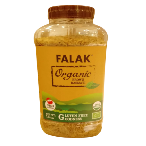 Brown Basmeti Rice (Certified Organic) 1.5 kg Falak Rice