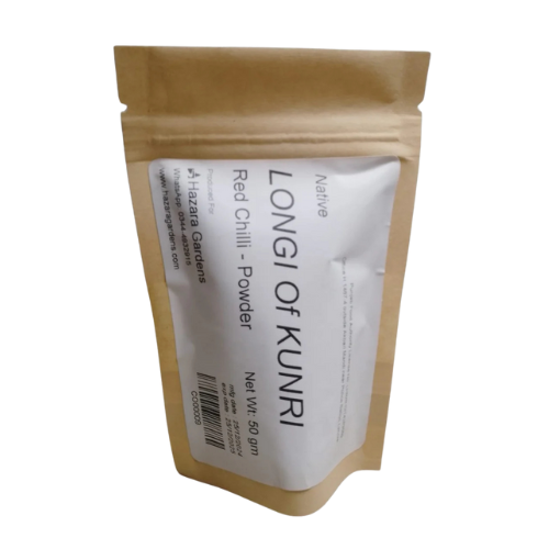 Native Red Chilli (Powder) LONGI Of KUNRI 50gm Dilazak Foods