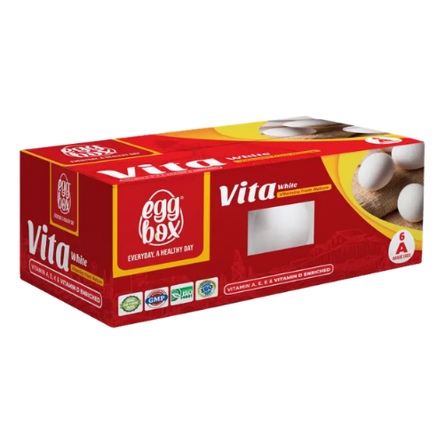 Vita White 6 pc Egg Box