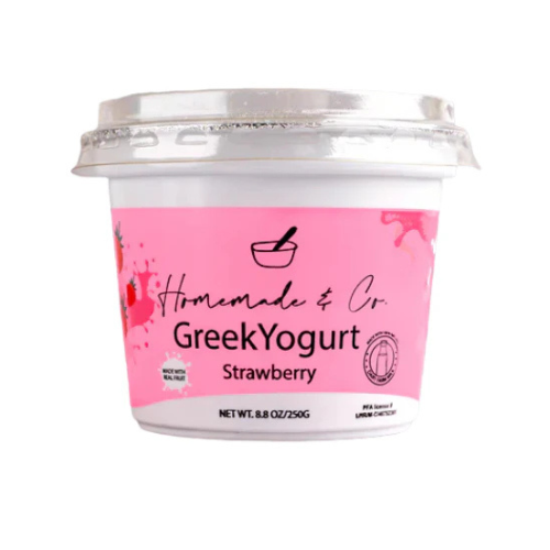 Strawberry Greek Yogurt 250gm Home Made & Co