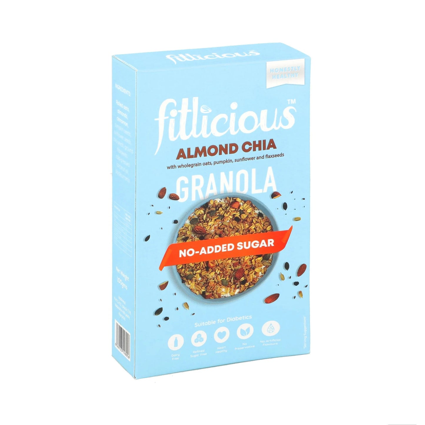 Almond Chia Granola 200gm-Fitlicious