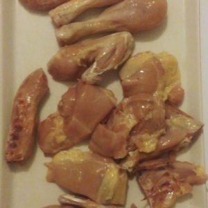 Chicken Without Skin (In 12 Pieces)  +Organs 1kg Sun Gold