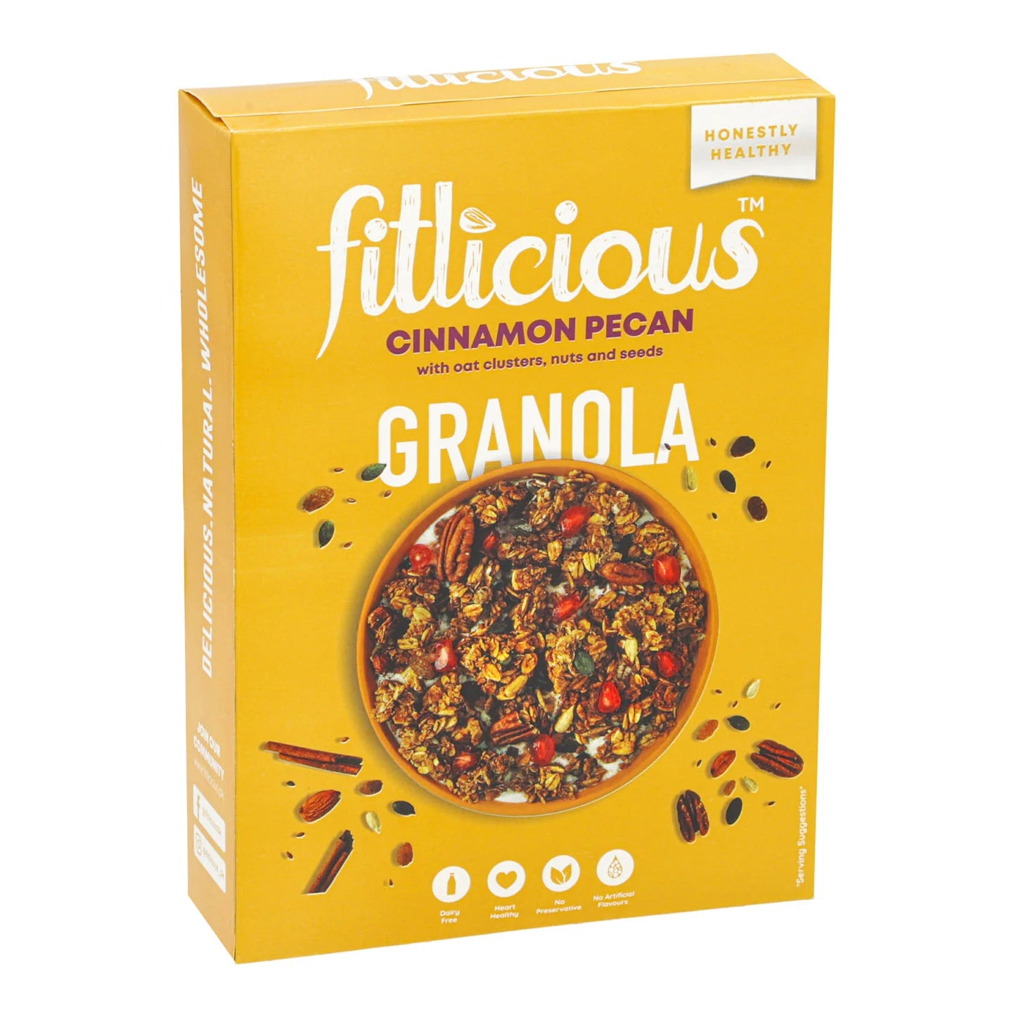 Cinniman Pecan Granola 400gm Fitlicious