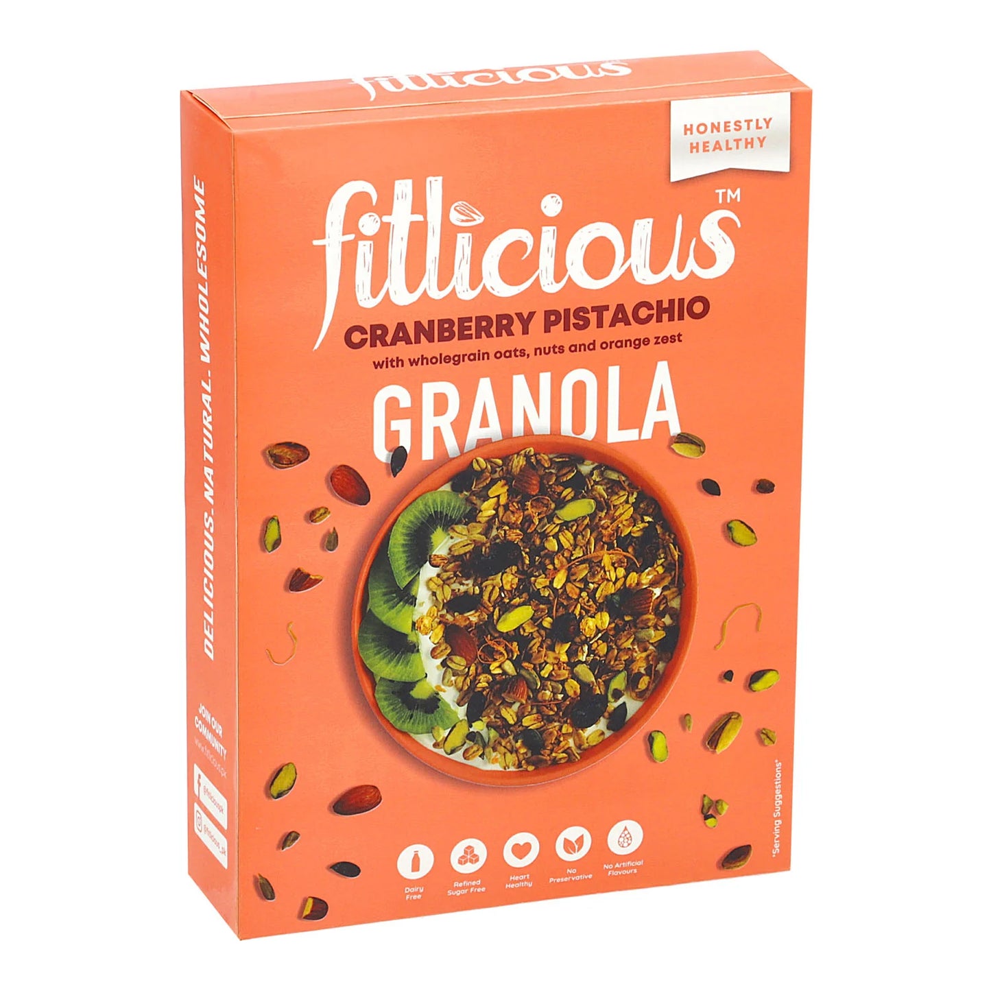 Cranberry Pistachio Granola 400gm Fitlicious