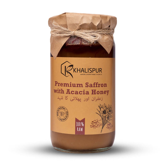 Premium Saffron with Acacia Honey 400g Khalis Pur