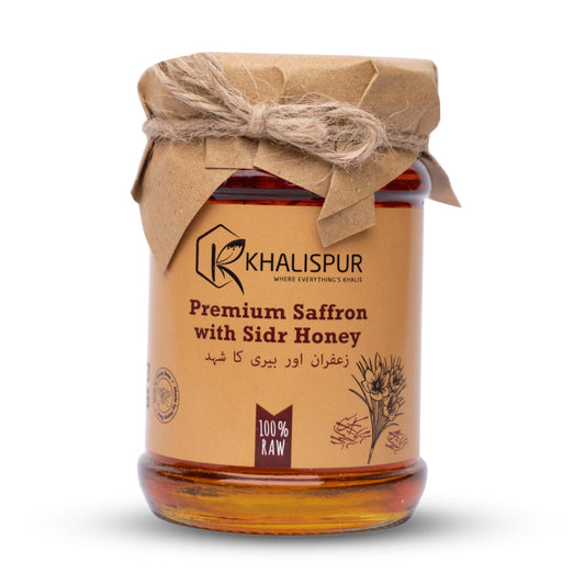 Premium Saffron with Sidr Honey 175g Khalis Pur