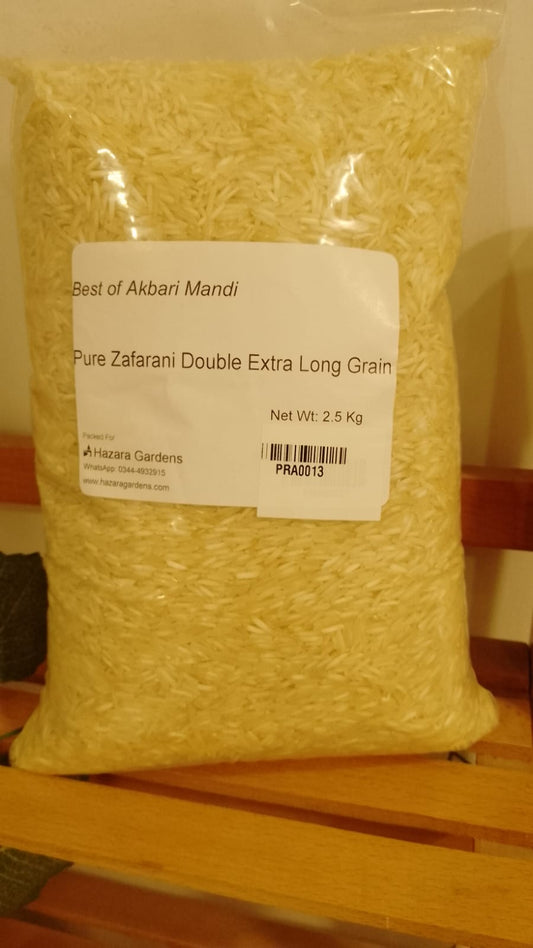 Pure Zafarani Rice Double Extra Long Grain - 2.5 Kg - Best of Akbari Mandee