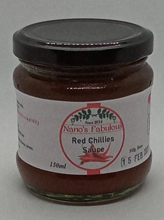 Red Chilies Sauce 150ml Nano's Fabulous