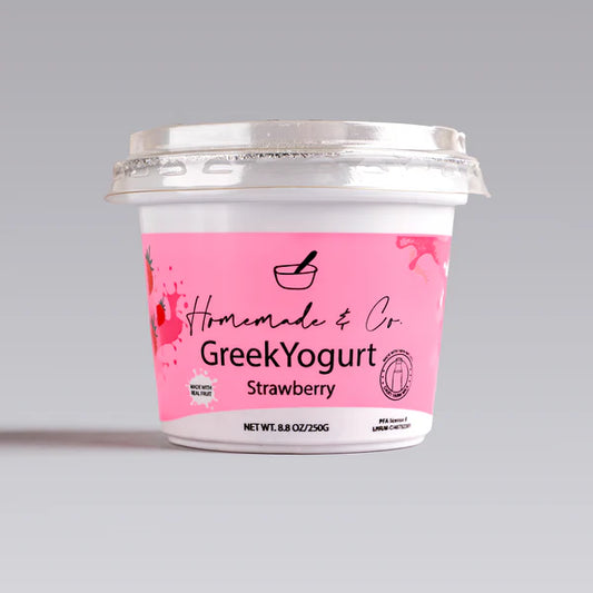 Strawberry Greek Yogurt 250gm Home Made & Co