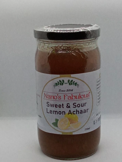 Sweet & Sour Lemon Achaar 350m Nano's Fabulos