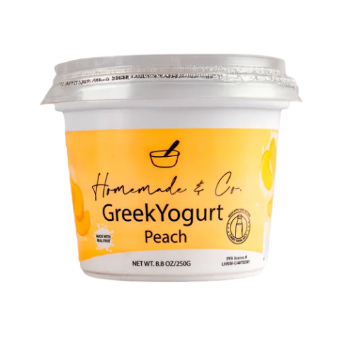 Peach Greek Yogurt 250gm Home Made & Co