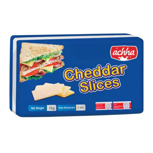 Cheddar Cheese Slice 1kg - Achha Foods