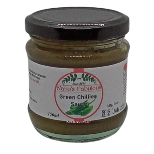 Green Chili Sauce 150ml Nano's Fabulous
