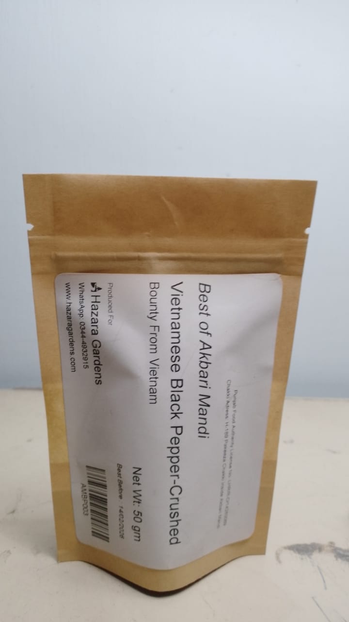 Vietnames Black Pepper (Crushed) 50gm Best Of Akbari Mandi