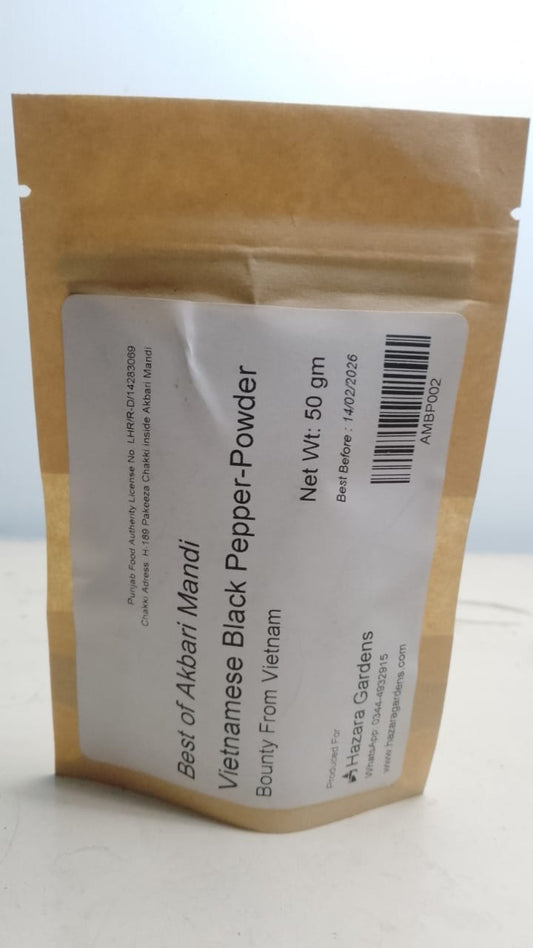 Vietnames Black Pepper (Powder) 50gm Best Of Akbari Mandi